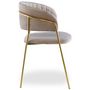 Voir la diapositive 4 : Paris Prix Lot de 4 Chaises en Velours  Batora  79cm Taupe