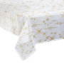 Voir la diapositive 1 : ATMOSPHERA Nappe Motif Étoiles  Colorama  140x240cm Blanc & Or