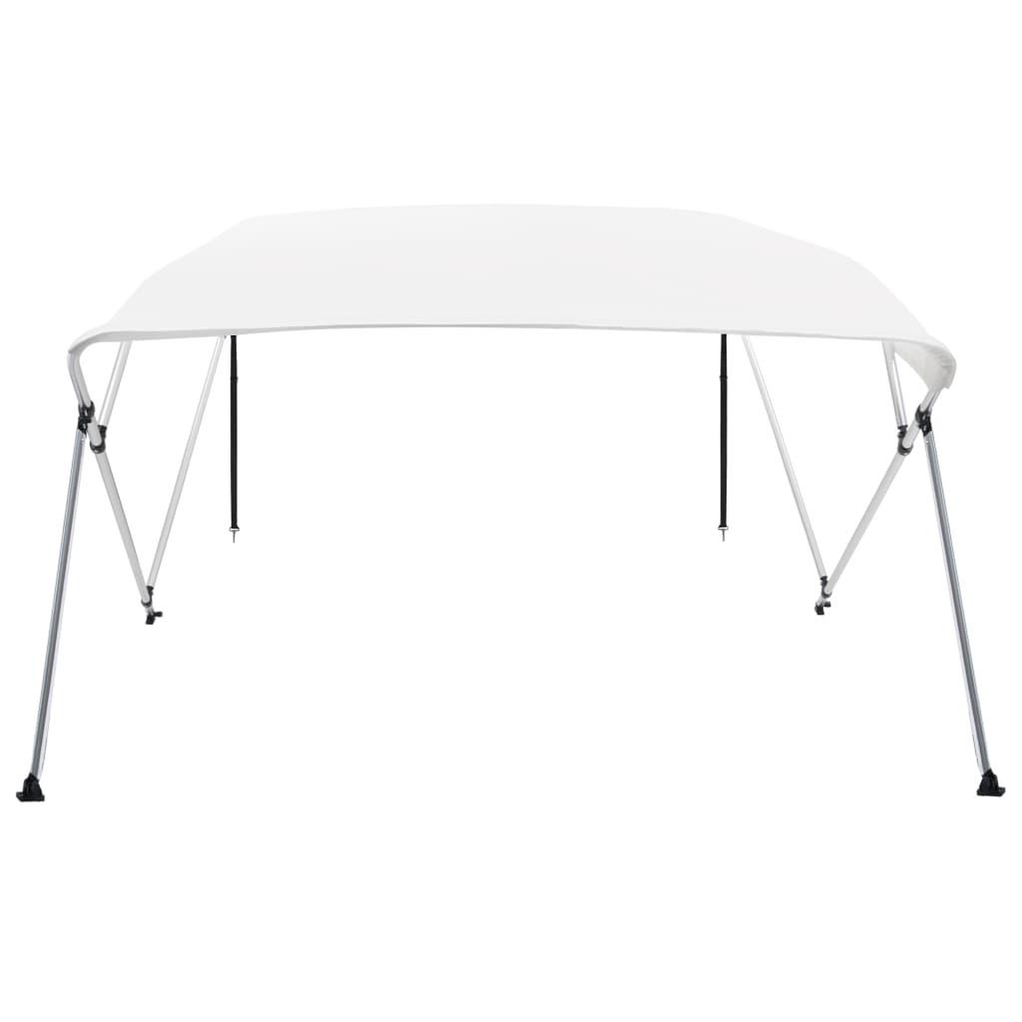 Voir la diapositive 2 : VIDAXL Auvent bimini a 4 arceaux Blanc 243x196x137 cm
