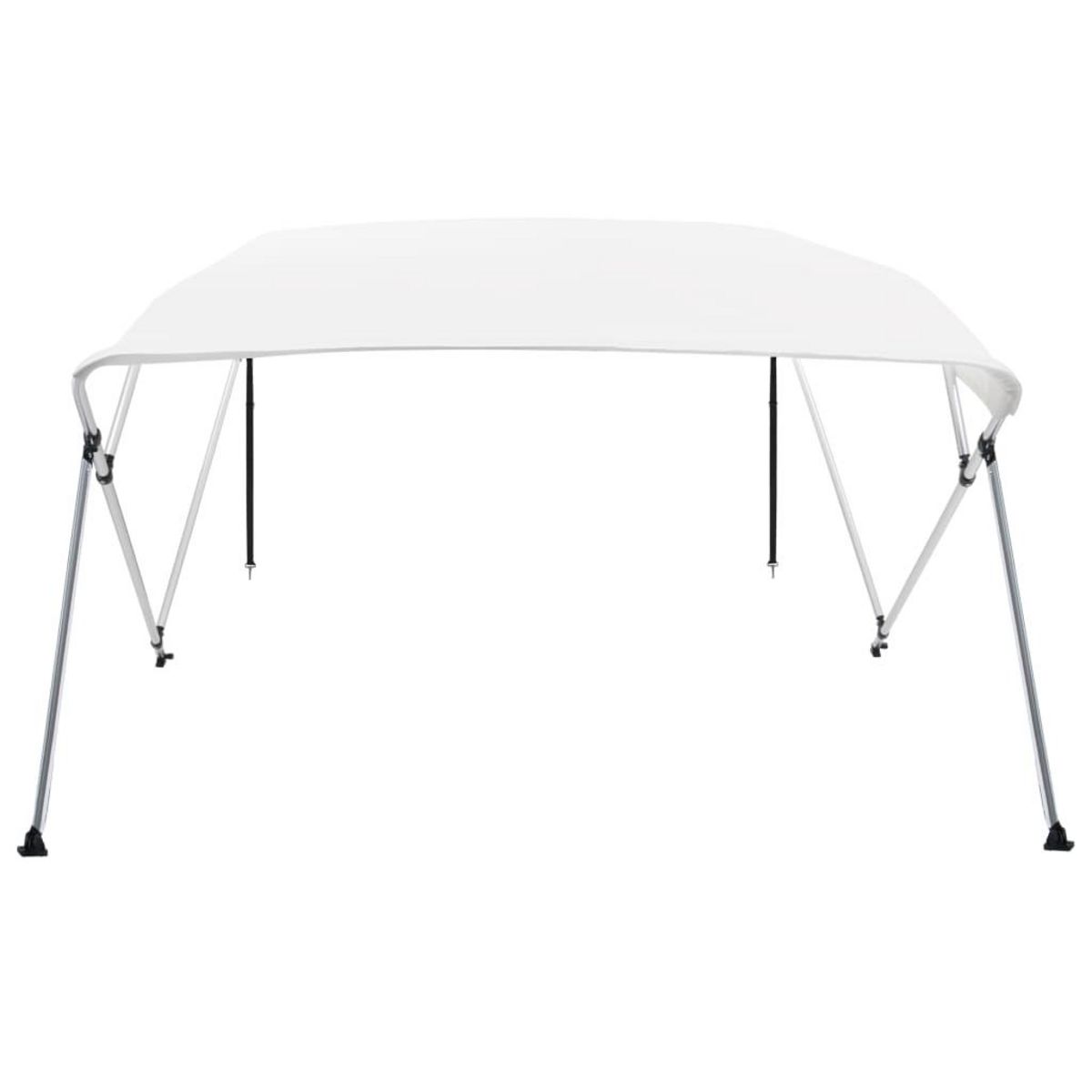 VIDAXL Auvent bimini a 4 arceaux Blanc 243x196x137 cm
