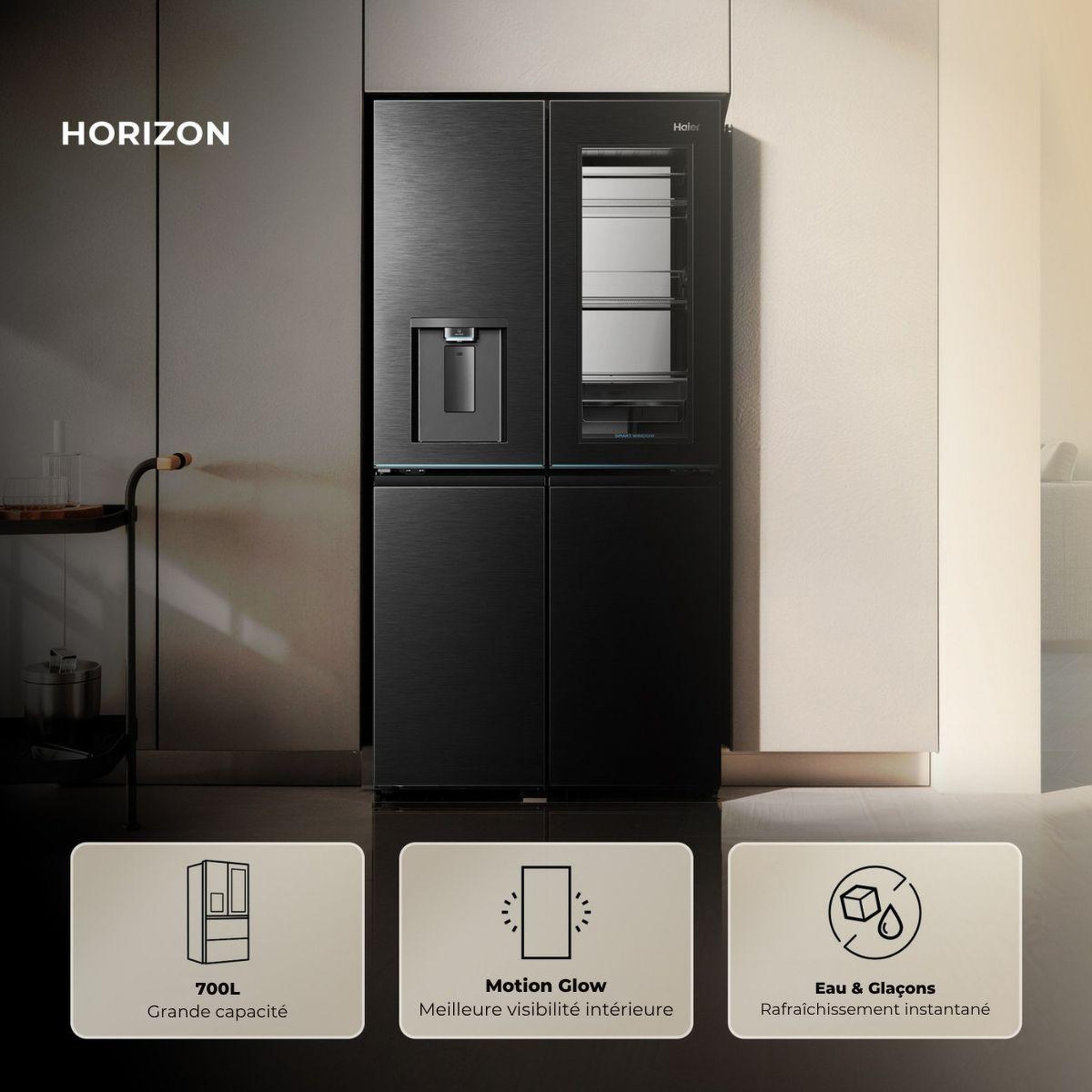 Voir la diapositive 4 : HAIER Réfrigérateur multi portes hcw99f18dhmb