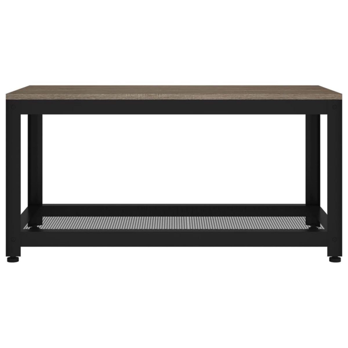 VIDAXL Table basse Gris et noir 90x45x45 cm MDF et fer