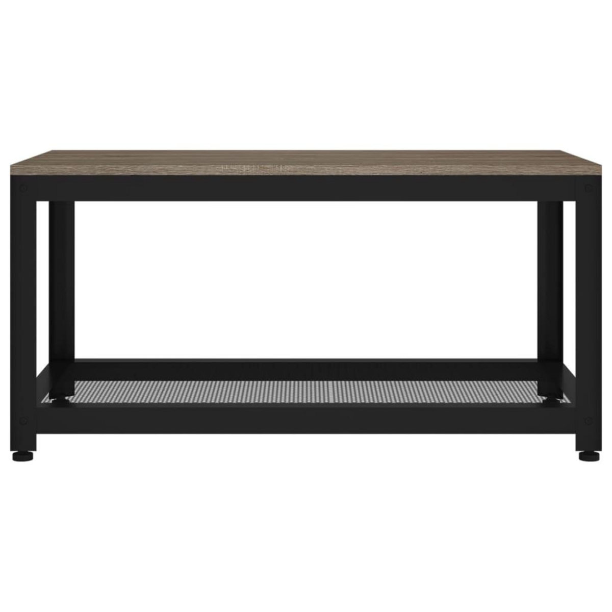 VIDAXL Table basse Gris et noir 90x45x45 cm MDF et fer