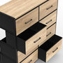 Voir la diapositive 5 : ID MARKET Commode 8 tiroirs en tissu UTAH 80 cm meuble de rangement design industriel