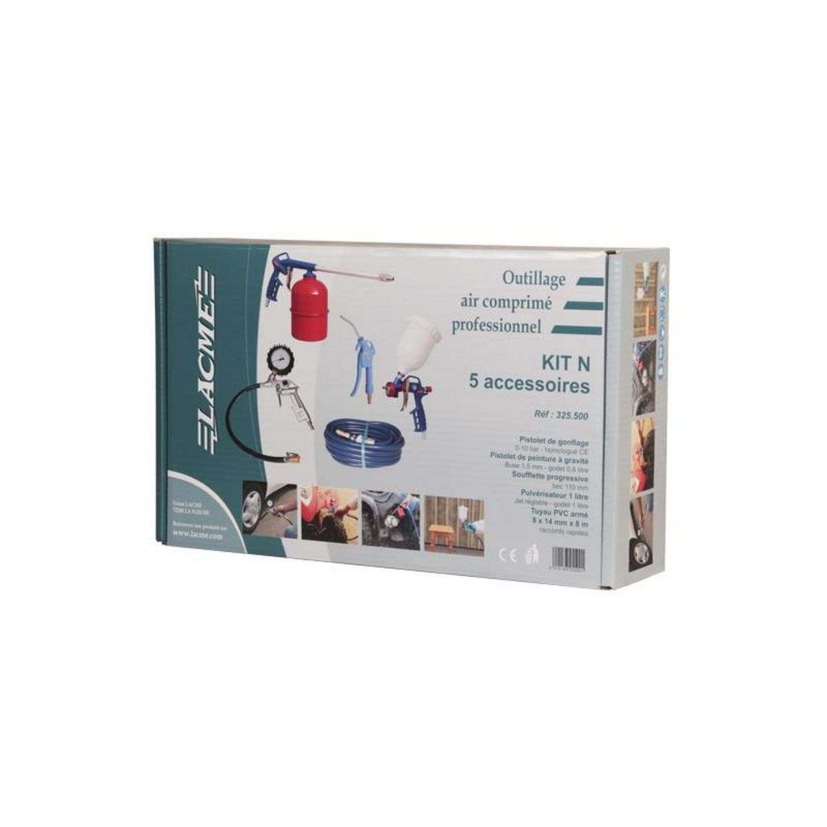 LACME LACAIR Kit de 5 accessoires pneumatiques N professionnel LACME 325500