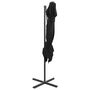 Voir la diapositive 4 : VIDAXL Parasol de jardin en porte-a-faux a double toit noir 250x250 cm