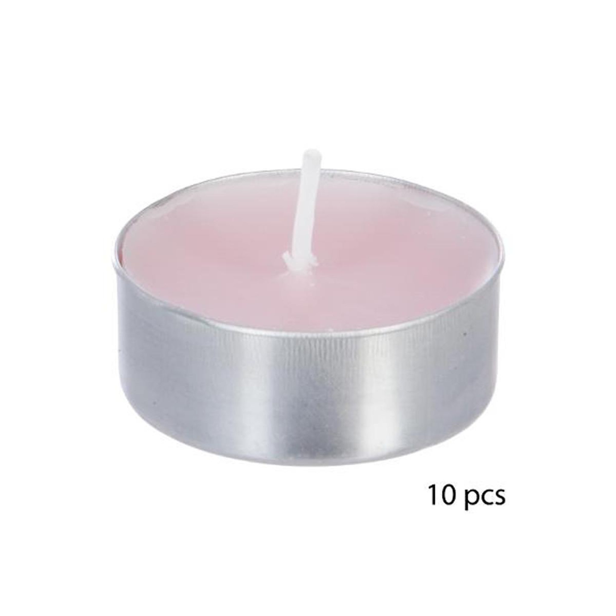 Voir la diapositive 2 : COMPTOIR DE LA BOUGIE Lot de 10 bougies chauffe-plat parfumées 3,7cm rose