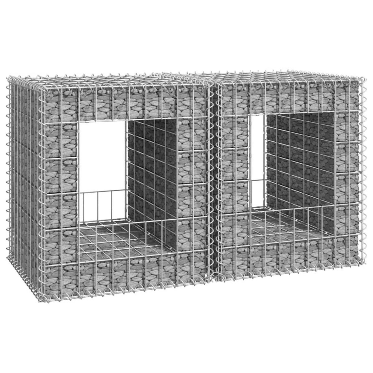 VIDAXL Poteaux a panier de gabion 2 pcs 50x50x60 cm Fer