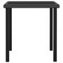 Voir la diapositive 2 : VIDAXL Table a dîner de jardin Noir 70x70x73 cm Resine tressee