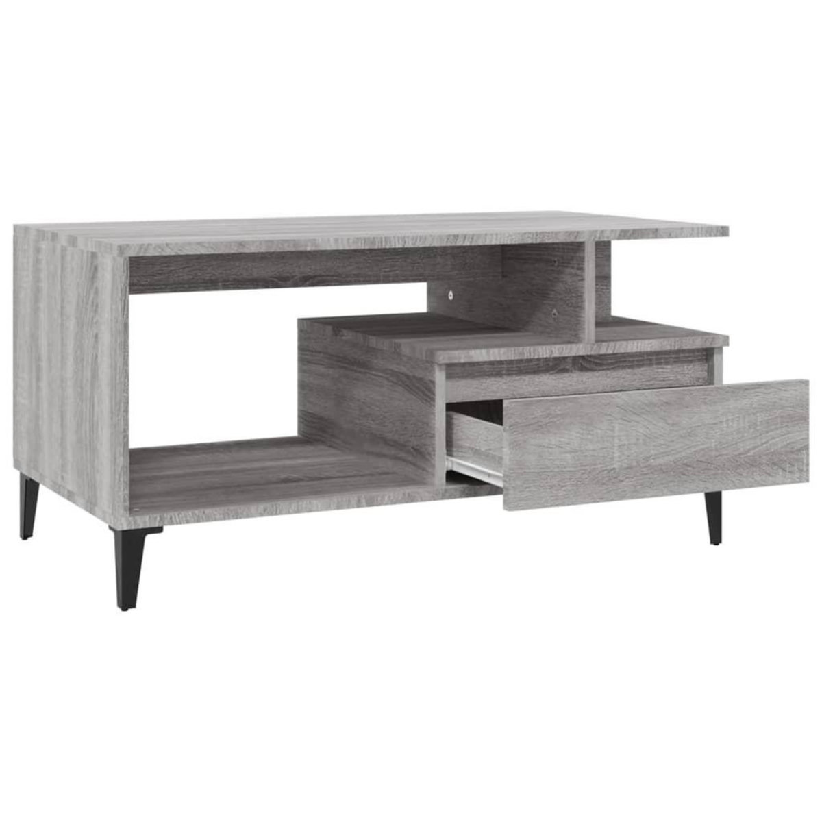 VIDAXL Table basse Sonoma gris 90x49x45 cm Bois d'ingenierie