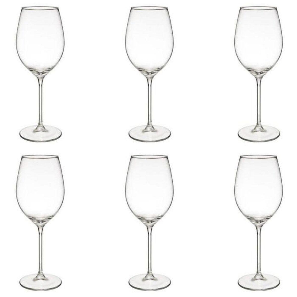 SECRET DE GOURMET Lot de 6 Verres à Vin  Lina  41cl Transparent