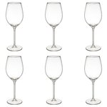 SECRET DE GOURMET Lot de 6 Verres à Vin  Lina  41cl Transparent