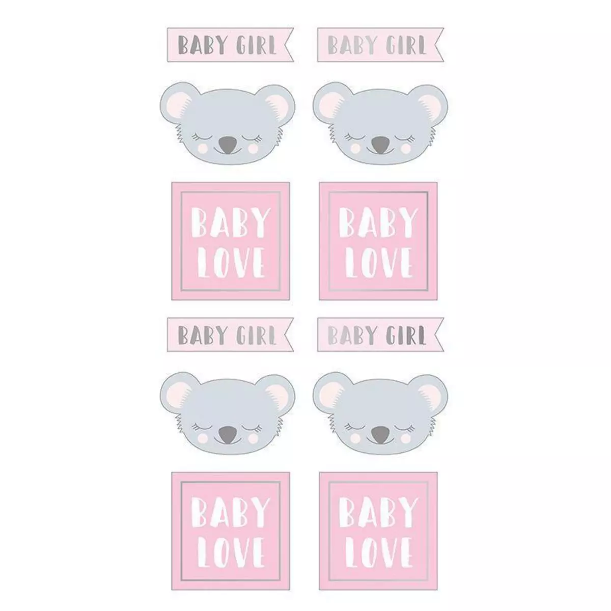 Artemio Stickers puffies - Koala baby girl