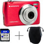 Voir la diapositive 1 : Agfa Appareil photo Compact DC8200 Rouge Pack Etui + Carte SD 16GB