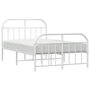 Voir la diapositive 5 : VIDAXL Cadre de lit metal sans matelas et pied de lit blanc 120x190 cm