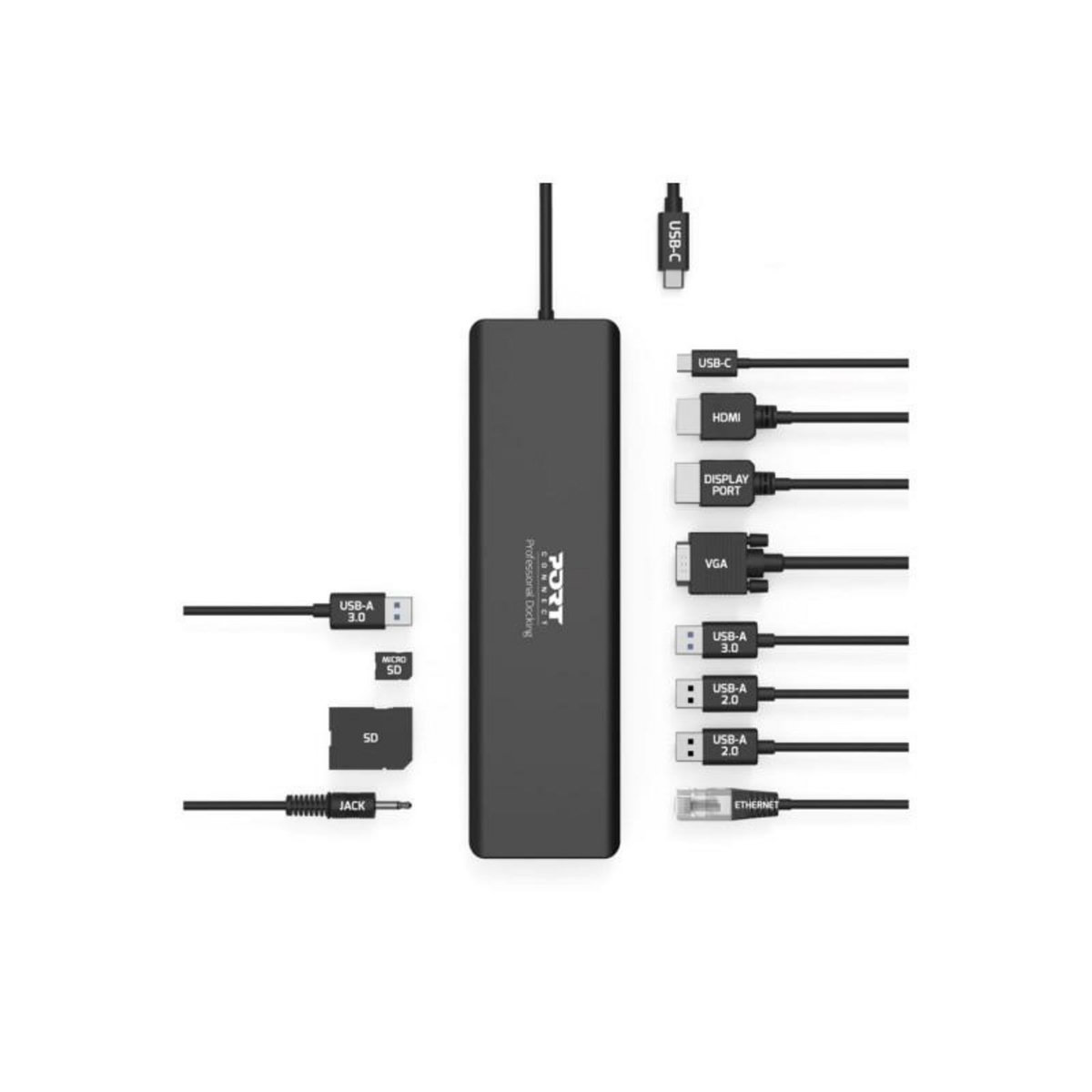 Port Station d accueil PC portable Port TYPE C 11 EN 1 TRIPLE AFFICHAGE FULL HD PD 100W