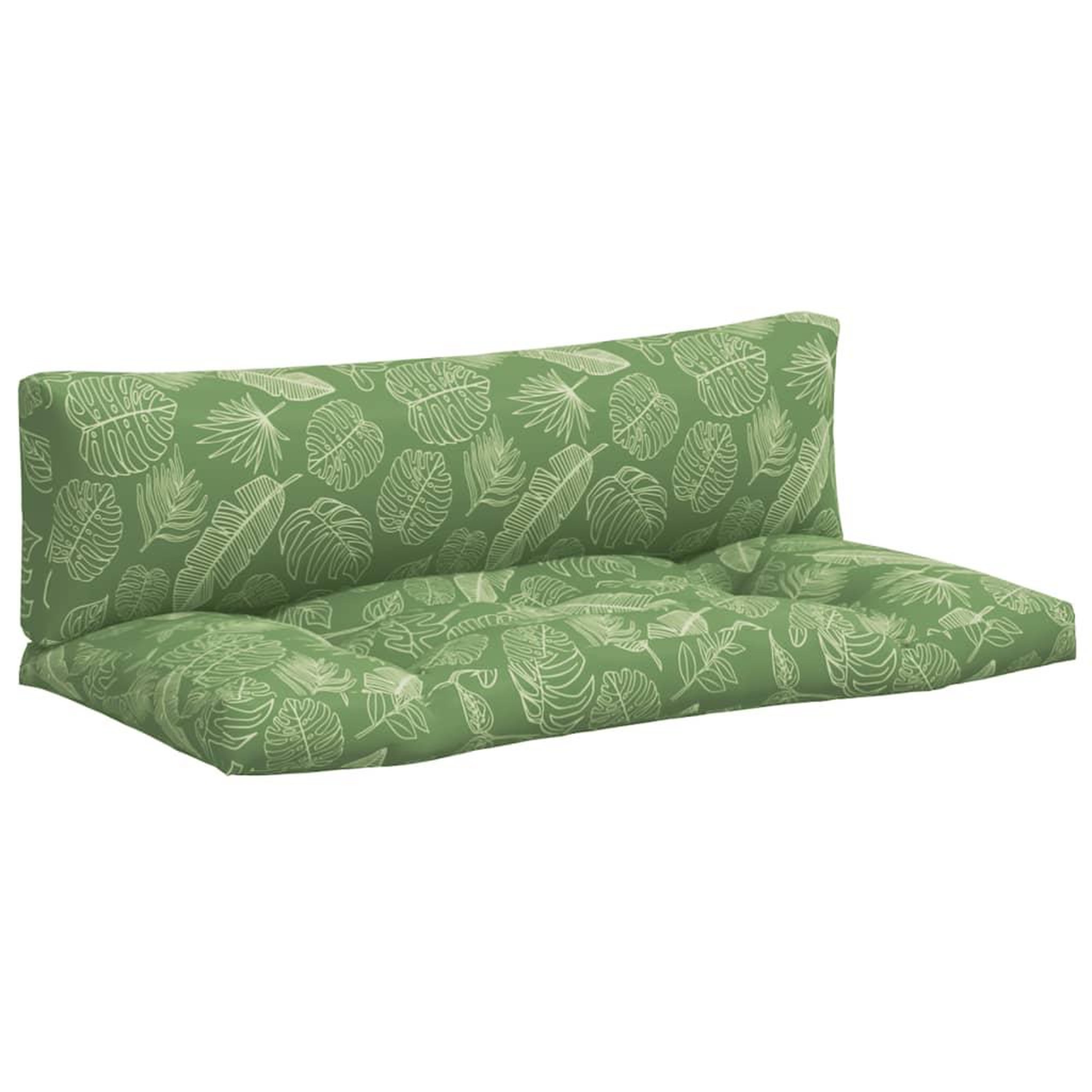 Voir la diapositive 2 : VIDAXL Coussins de palette lot de 2 motif de feuilles tissu Oxford