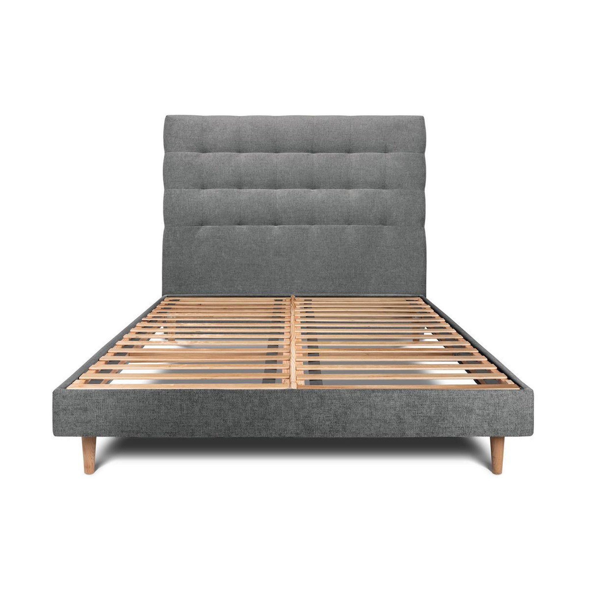 Voir la diapositive 1 : Sommeil de Plomb Lit avec tête de lit capitonnée tissu et sommier kit - Hauteur totale : 29cm