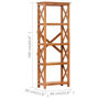 Voir la diapositive 6 : VIDAXL Bibliotheque 60x30x160 cm Bois massif d'acacia et finition miel