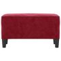 Voir la diapositive 3 : VIDAXL Banc Rouge bordeaux 70x35x41 cm Velours