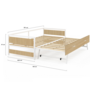 Voir la diapositive 5 : ID MARKET Lit banquette 90 x 190 cm DETROIT convertible 180 x 190 cm hêtre et blanc style industriel