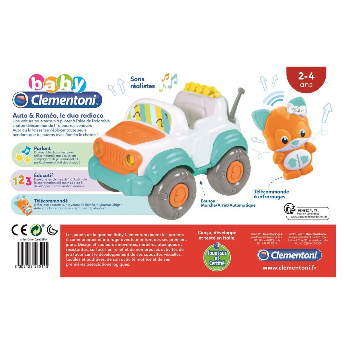 CLEMENTONI Auto et Roméo le duo radioco