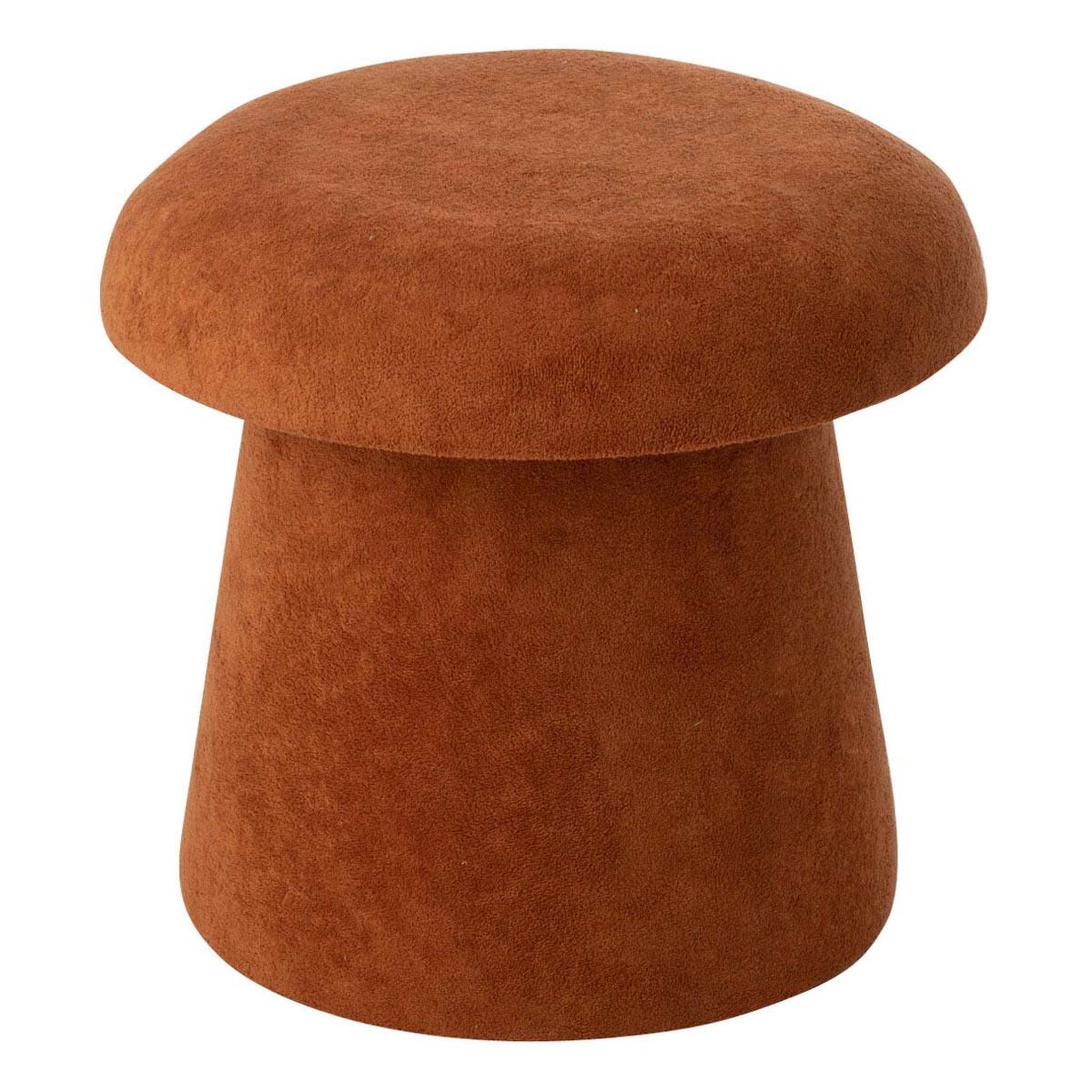 J-LINE Pouf coffre champignon  chi  40cm terracotta