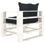 Voir la diapositive 4 : VIDAXL Canape palette de jardin avec coussins anthracite Bois