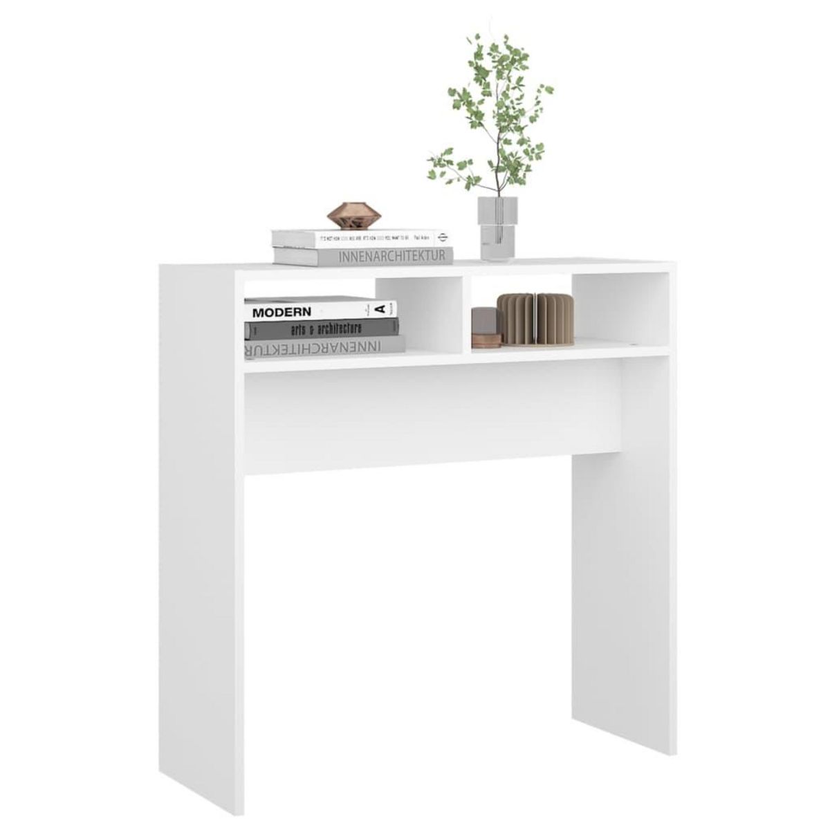 VIDAXL Table console blanc 78x30x80 cm bois d'ingenierie