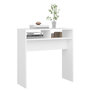 Voir la diapositive 4 : VIDAXL Table console blanc 78x30x80 cm bois d'ingenierie