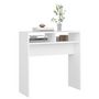 Voir la diapositive 4 : VIDAXL Table console blanc 78x30x80 cm bois d'ingenierie