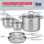 Voir la diapositive 2 : ELO Ensemble de 2 Poêles de cuisson 24 et 28 cm et 3 faitouts 14, 16 et 26 cm Elo Profi Citrin