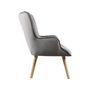 Voir la diapositive 3 : Habitat et Jardin Fauteuil style scandinave velours  Odense  - 73 x 81 x 92.5 cm - 1 place - Gris