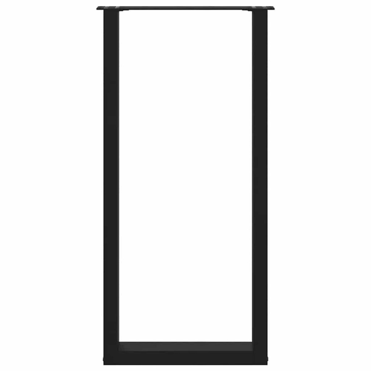 VIDAXL Pieds de table basse forme de U 2 pcs noir 40x(100-101)cm acier