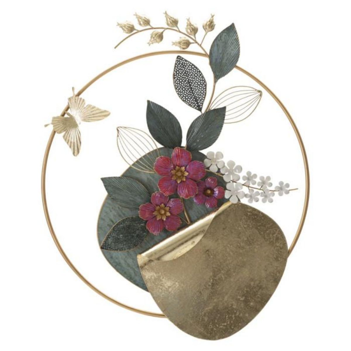 Paris Prix Décoration Murale Ronde en Métal  Gard  74cm Multicolore