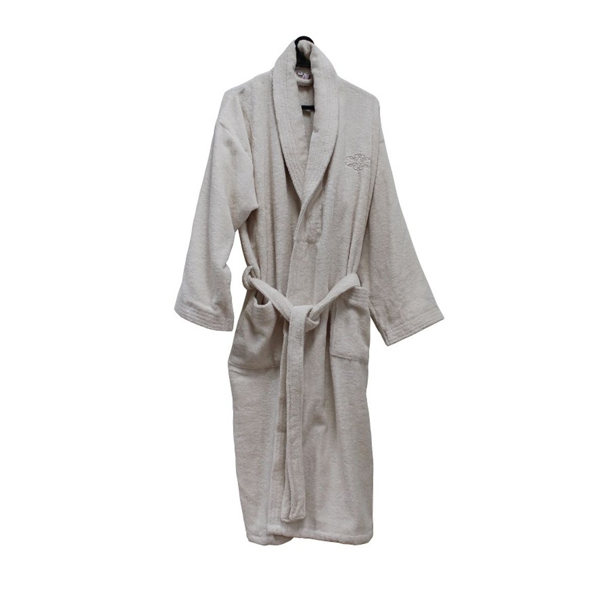 Peignoir Brodé coton 400g/m² Ecru