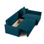 Voir la diapositive 2 : BEST MOBILIER Mike - canapé d'angle réversible - 4 places - convertible avec coffre - en velours