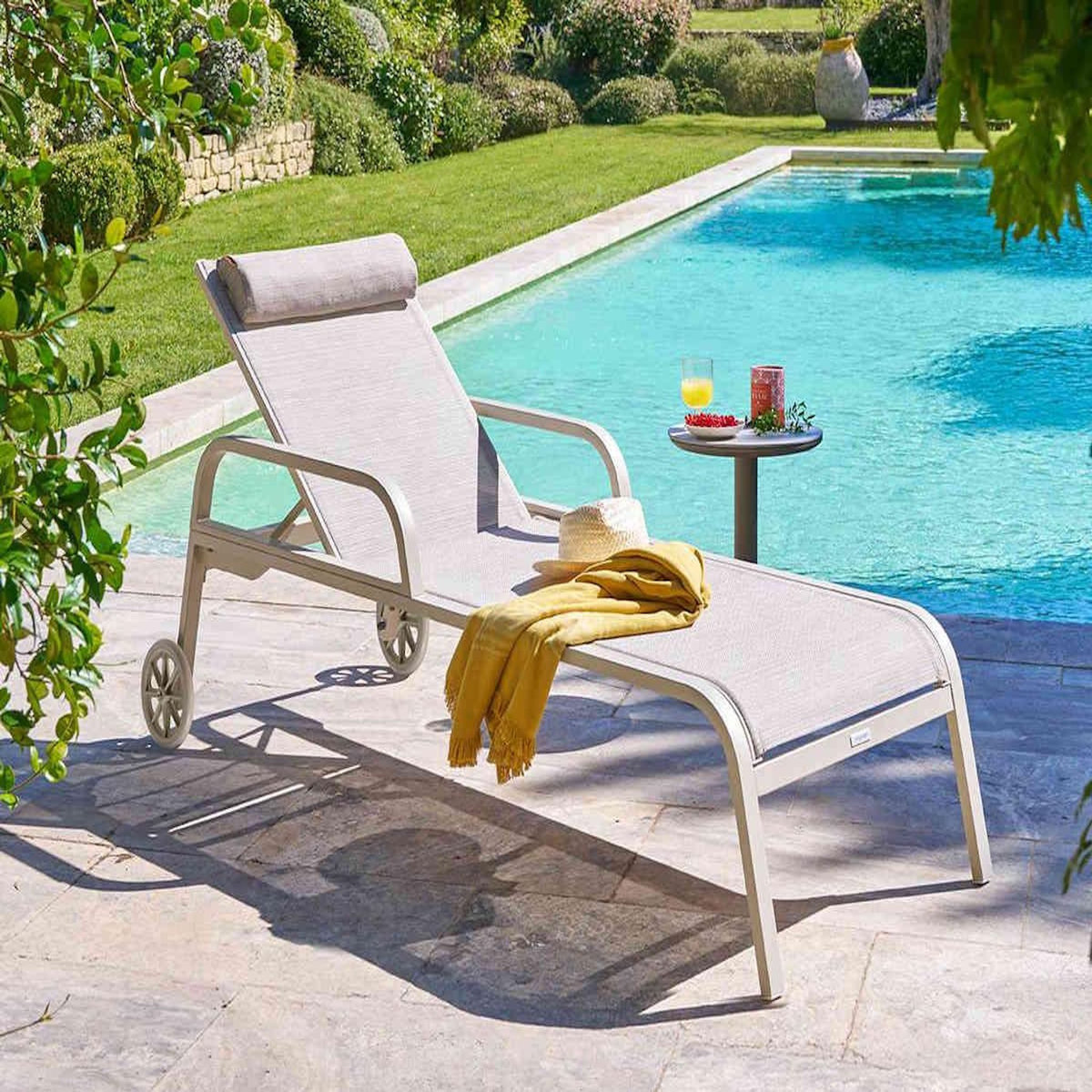 HESPERIDE Transat en aluminium Osmala Beige/Argile - Hespéride