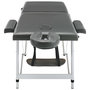 Voir la diapositive 5 : VIDAXL Table de massage 2 zones Cadre en aluminium Anthracite 186x68cm
