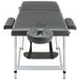 Voir la diapositive 5 : VIDAXL Table de massage 2 zones Cadre en aluminium Anthracite 186x68cm