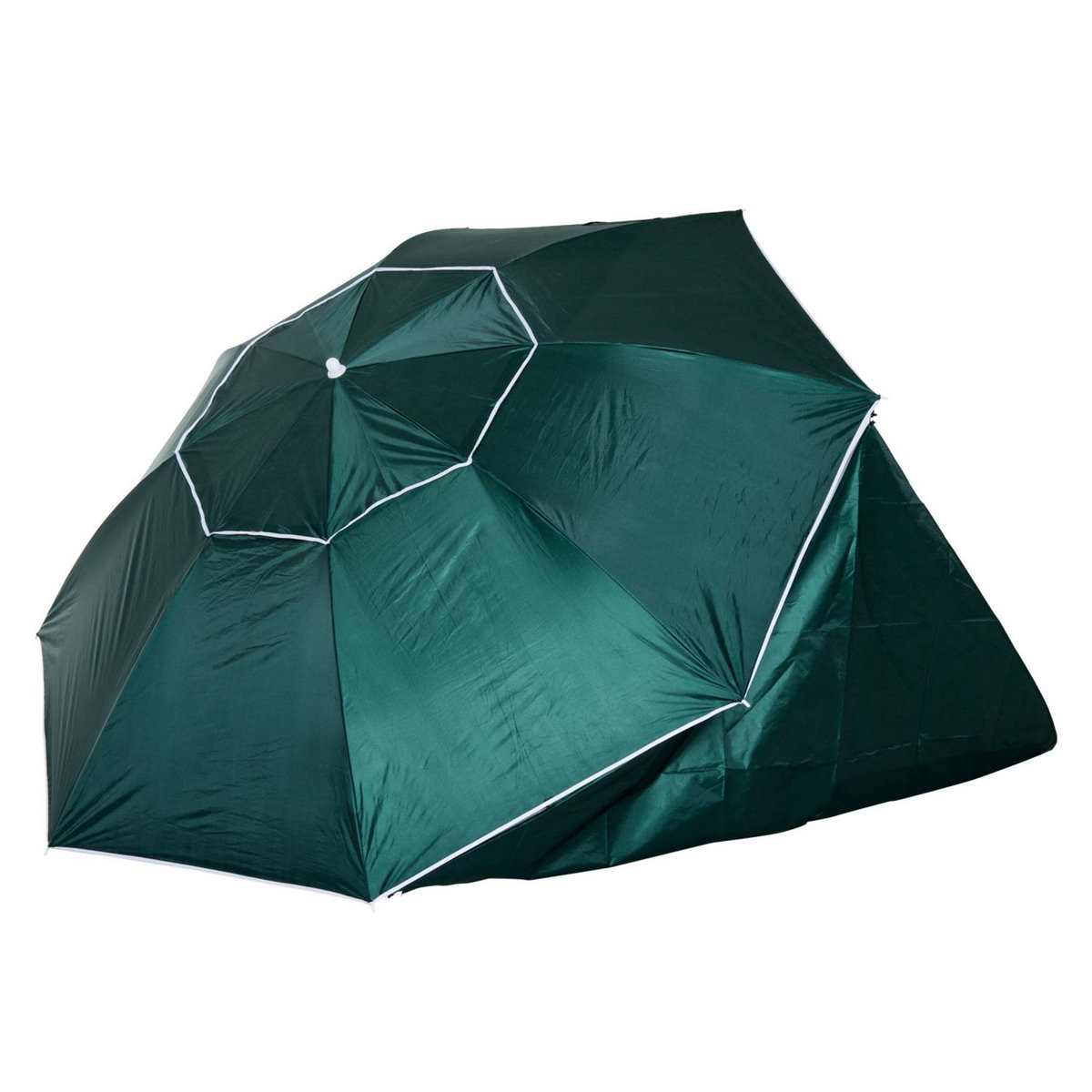 OUTSUNNY Parasol abri solaire ?2,1 x 2,22H cm protection UPF 50 +  sac transport fourni vert foncé