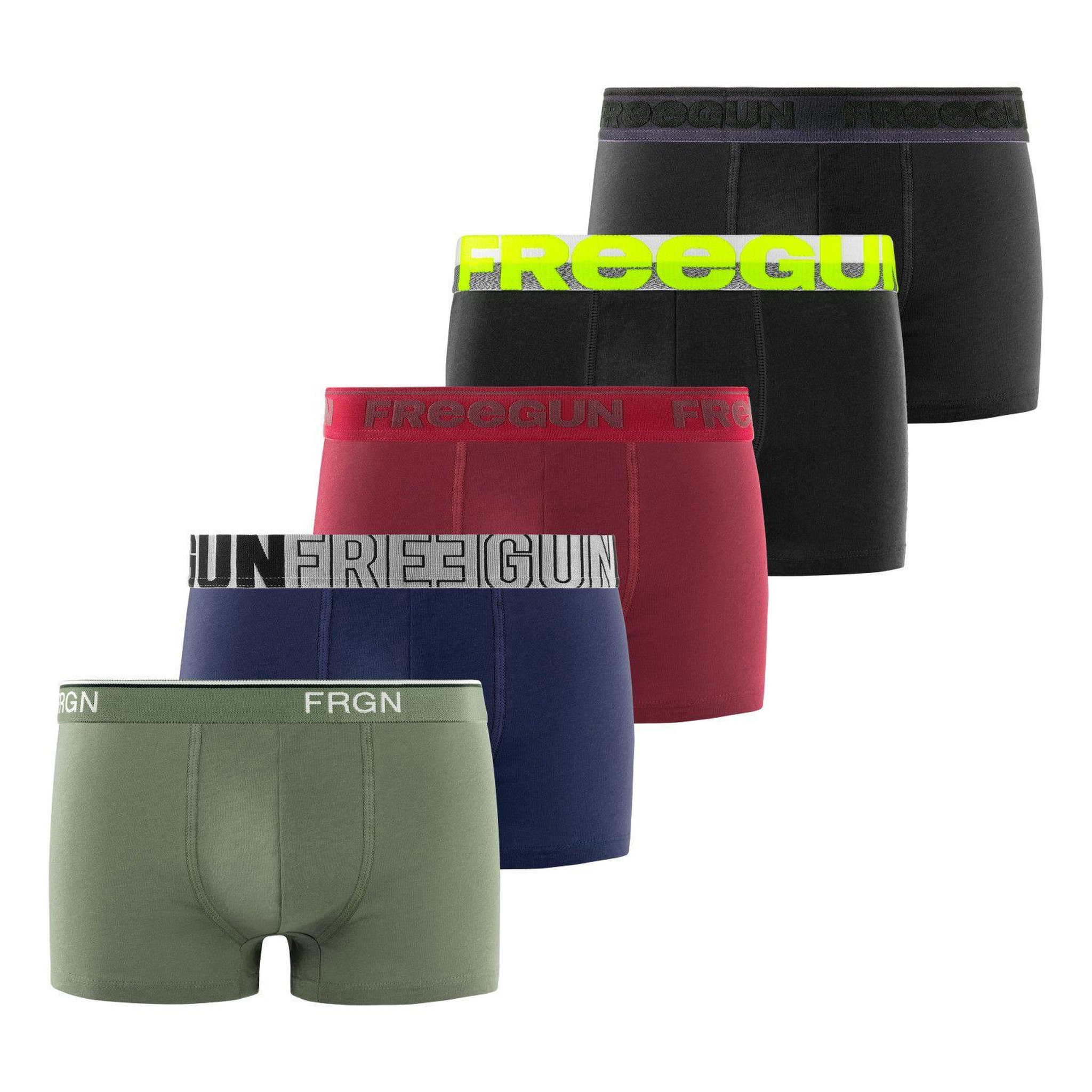 Voir la diapositive 2 : FREEGUN Pack Surprise de 5 Boxers coton garçon