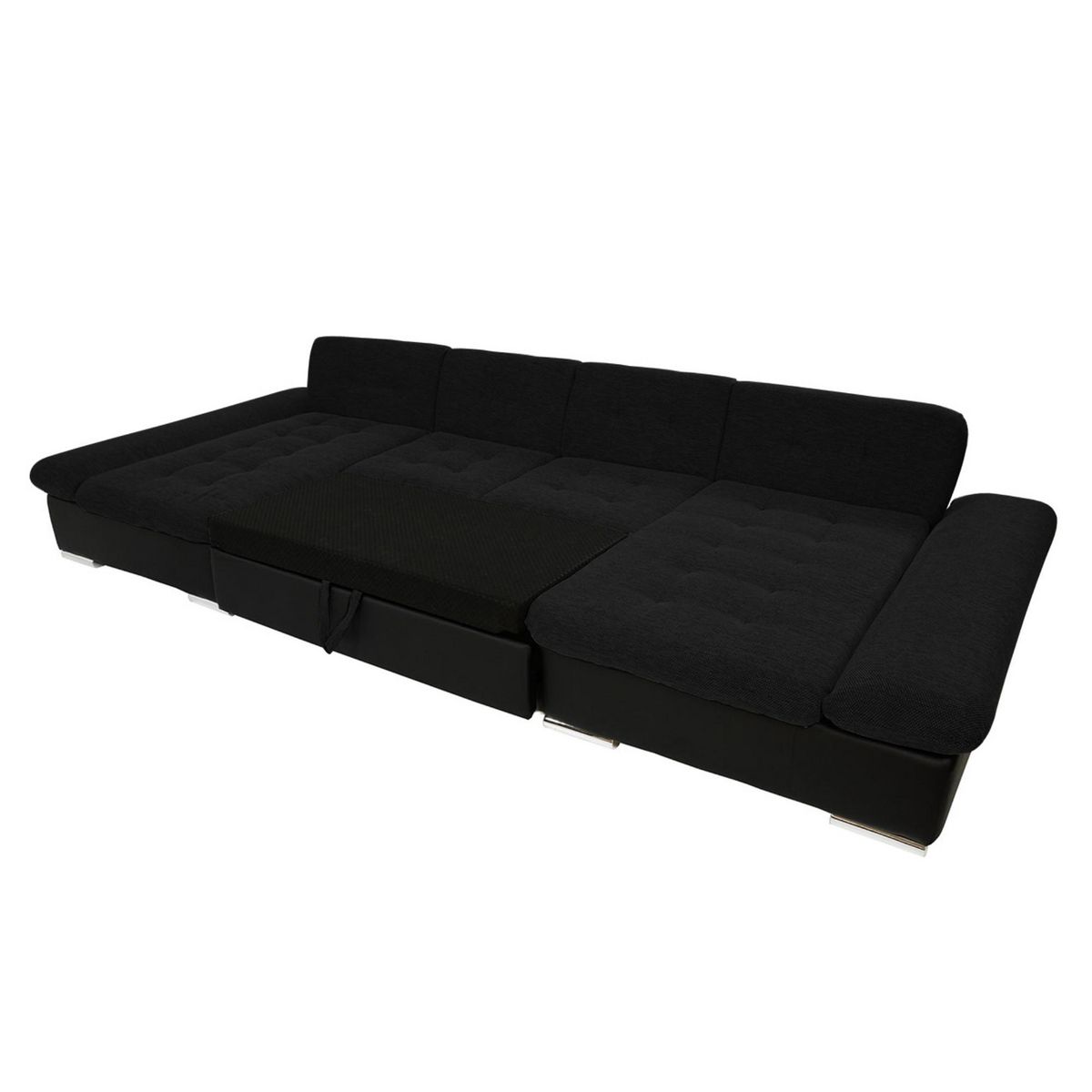 BEST MOBILIER Ulys - canapé panoramique u - convertible avec coffres - 7 places - style contemporain