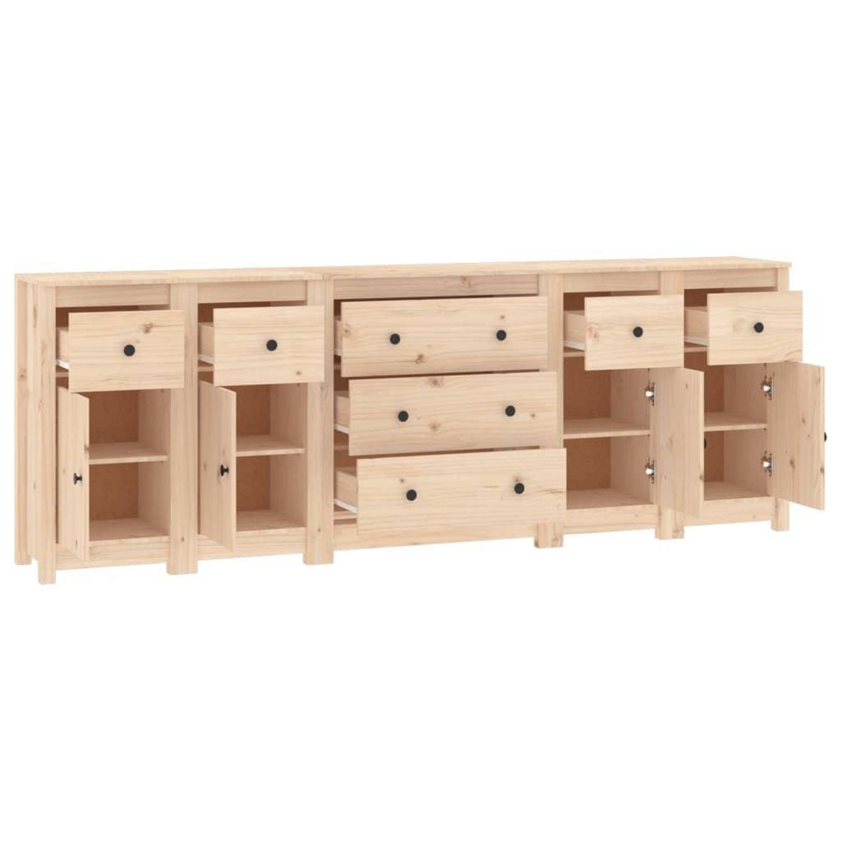 VIDAXL Buffet 230x35x80 cm Bois massif de pin