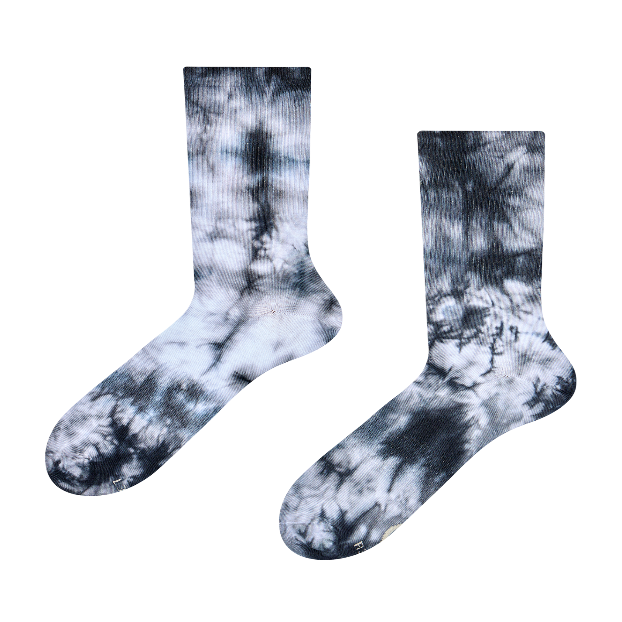 DEDOLES Chaussettes côtelées tie-dye - noir. Coloris disponibles : Multicolore