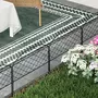 OUTSUNNY Lot de 5 clôtures de jardin décoratives avec ornements métal noir