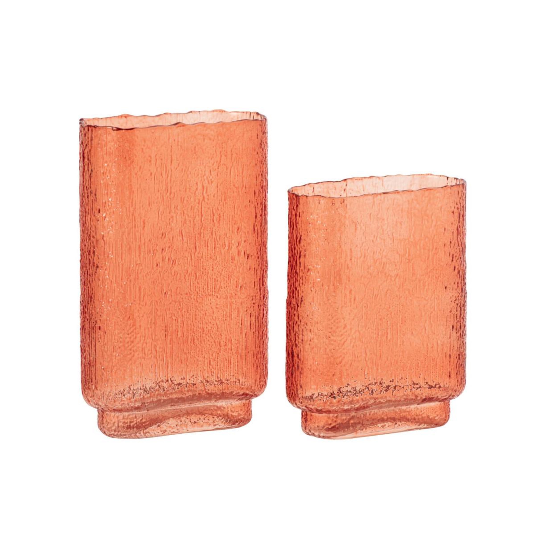 Voir la diapositive 2 : J-LINE Vase design en verre  kyoto  31cm orange