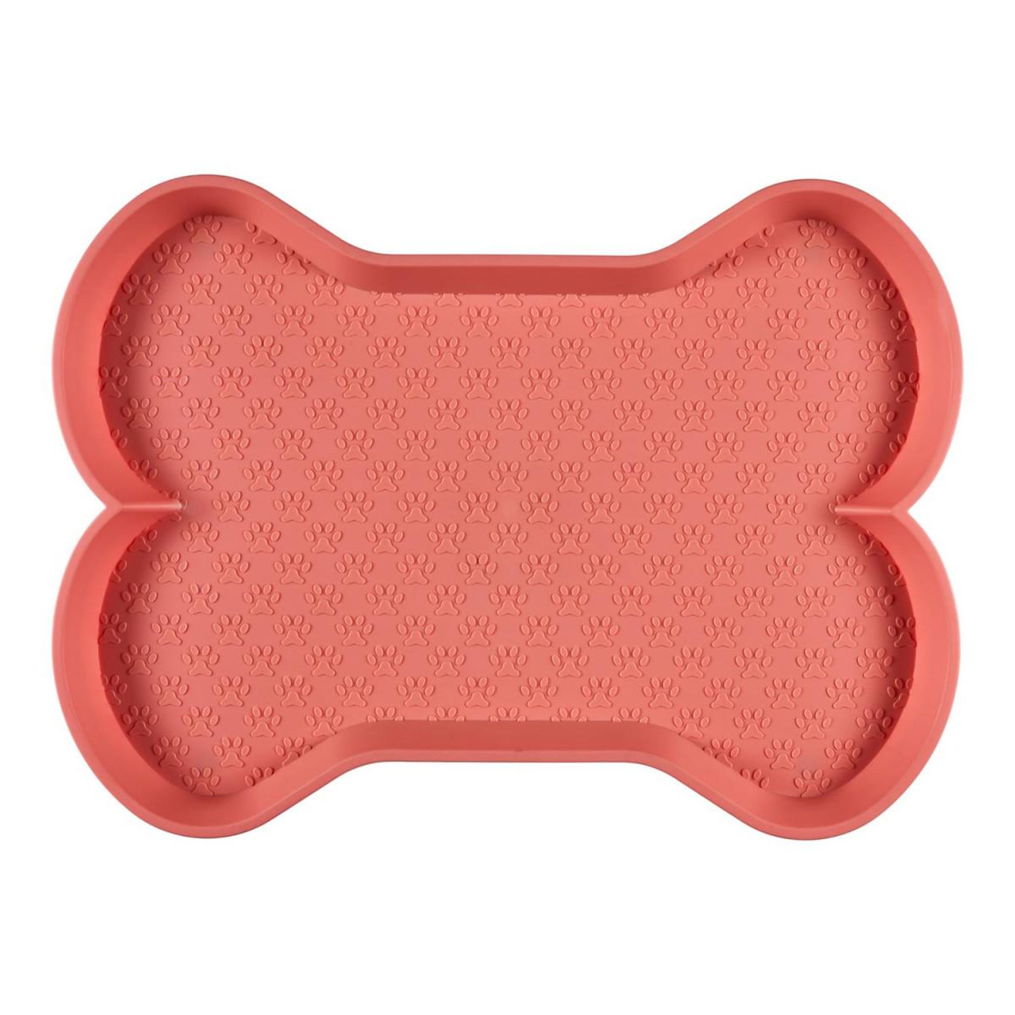 The concept Factory Tapis antidérapant gamelle  os  58cm rose