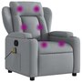 Voir la diapositive 2 : VIDAXL Fauteuil de massage inclinable Gris clair Tissu