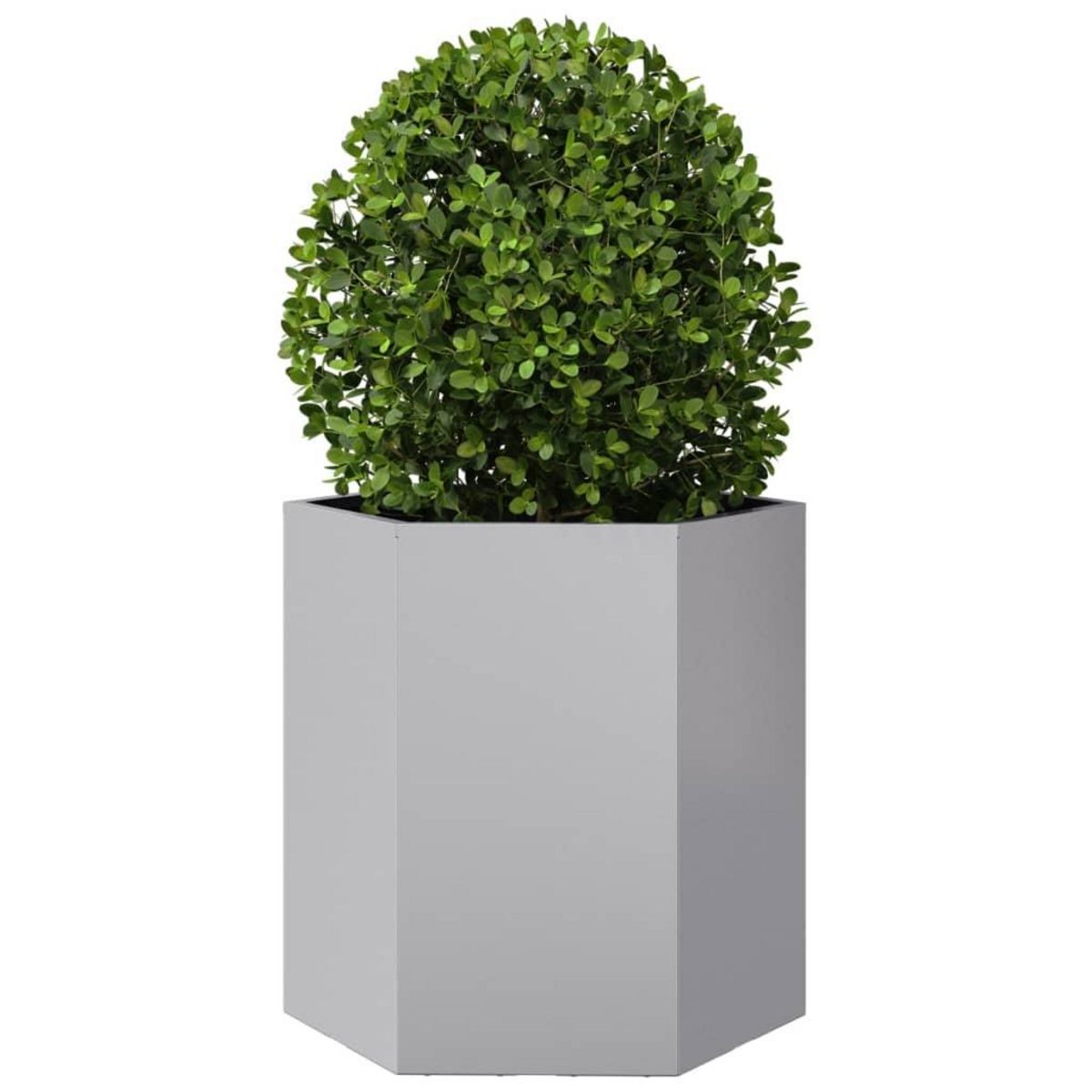 VIDAXL Jardiniere hexagone 46x40x45 cm acier galvanise